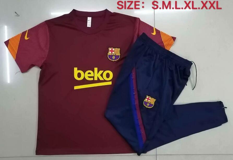 Barcelona Red Short Training Kits 2020/21